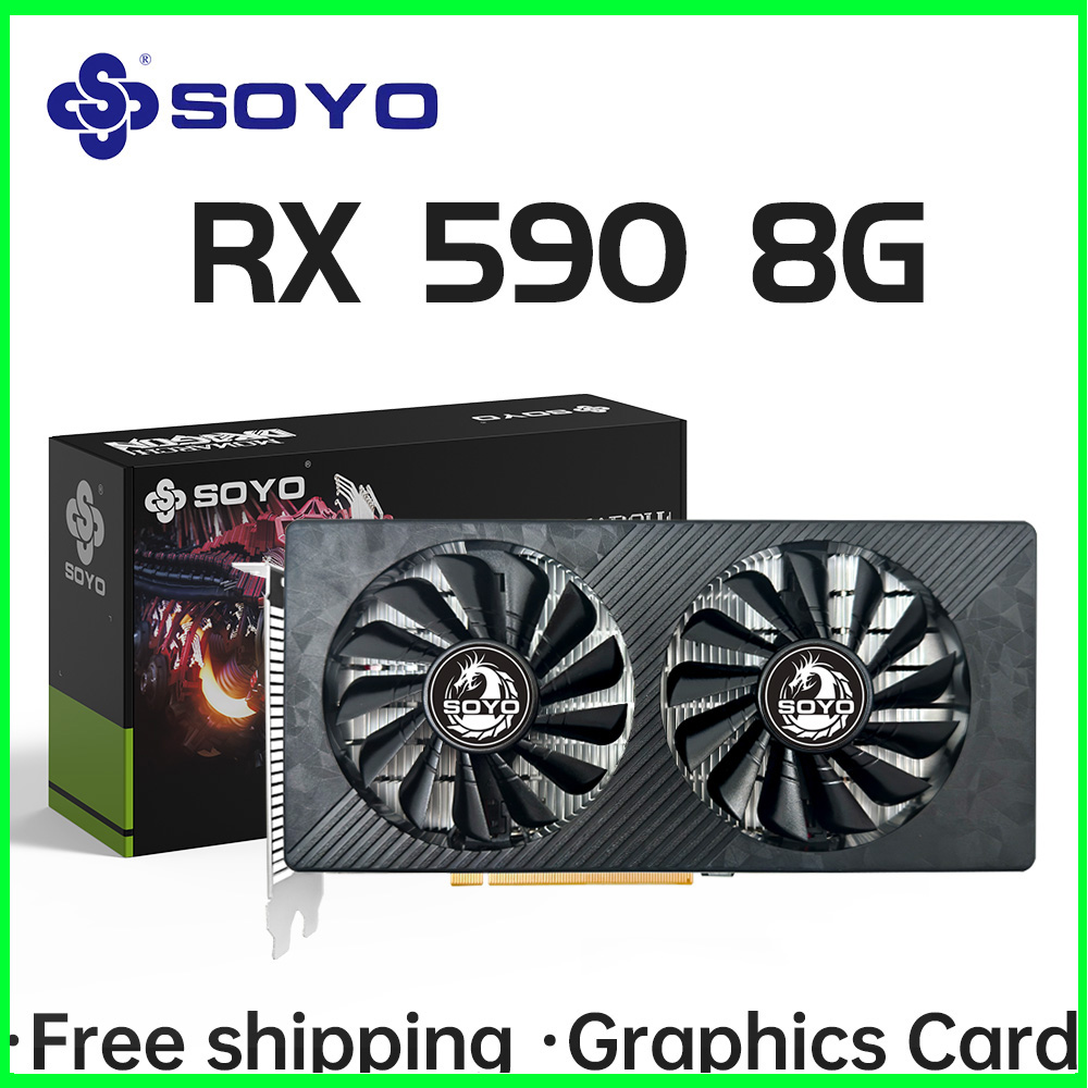 SOYO AMD RX 590 8GB Placa De V - Rtx 3070 8Gb Graphics Card recension och pris
