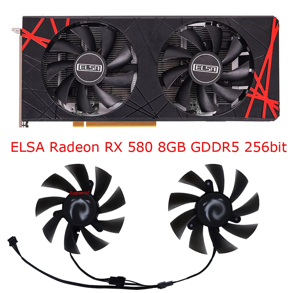 2Pcs/Set,Graphics Card Fan,GPU - Rx 580 8Gb 2048Sp Gpu recension och pris
